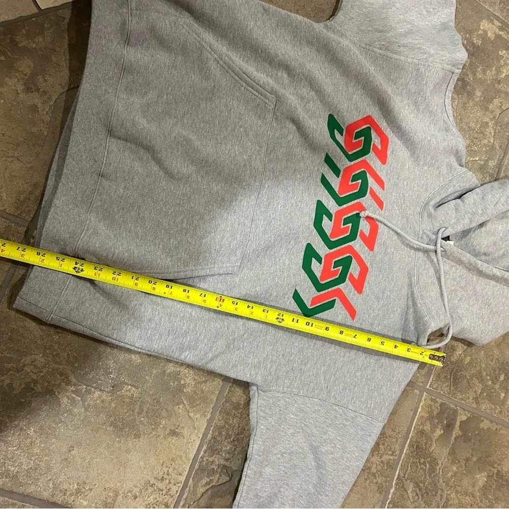 Men's Gucci chain, print logo, cotton hoodie size large made in Italy